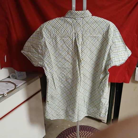 Tommy Hilfiger 80s 2 Ply Fabric Plaid Short Sleeve Men's XL Button Down Shirt - Picture 2 of 11